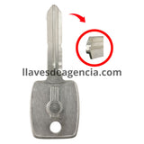 Llave virgen Kenworth KE-25A bronce níquel perfil completo corte lado derecho - material premium para camiones carga pesada