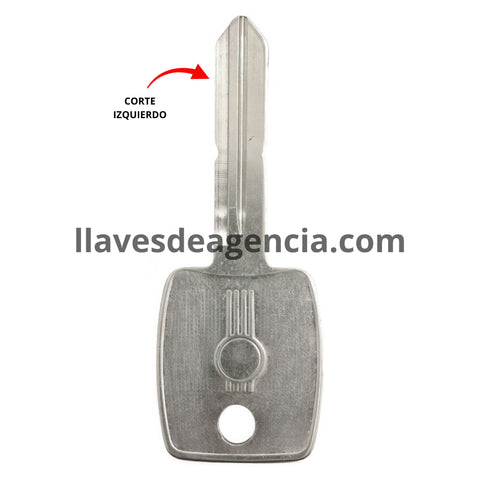 Llave virgen Kenworth bronce níquel KE-25AC EX25AC KEN-3 compatible camiones carga pesada sin chip transponder - vista frontal completa