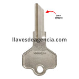 Llave virgen Kenworth KE-62 KEN-1 bronce níquel corte lado derecho - compatible camiones Kenworth camarote puertas encendido