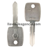 Llave virgen Kenworth KE-25A EX25A detalle corte lado derecho bronce níquel con flecha roja - compatible camiones Kenworth