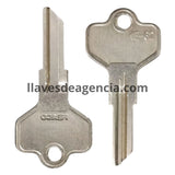 Llave virgen Kenworth KE-62 KEN-1 vista ambos lados bronce níquel - compatible camiones Kenworth camarote puertas laterales encendido modelos viejos
