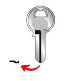 Llave virgen Master Lock MA-1C fabricada en bronce con cubierta de níquel, compatible con Austral MA-1C, Alba M1C y JMA MAS-10D para candados y cerraduras cilindro, requiere corte por cerrajero profesional
