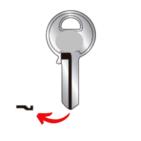 Llave virgen Master Lock MA-1C fabricada en bronce con cubierta de níquel, compatible con Austral MA-1C, Alba M1C y JMA MAS-10D para candados y cerraduras cilindro, requiere corte por cerrajero profesional
