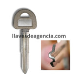 Llave virgen para motocicleta Suzuki SUZ15 de bronce con cubierta de níquel sin chip transponder requiere corte por cerrajero profesional