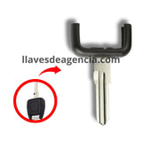 Media llave virgen Chevrolet Astra Brasil espada corte derecho sin botonera - vista frontal