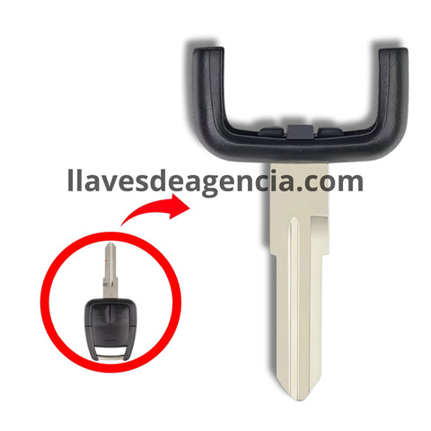 Media llave virgen Chevrolet Astra Europa espada corte izquierdo sin botonera - vista frontal