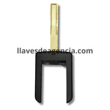 Detalle media llave Chevrolet Regata Opel HU43 bronce níquel vista frontal
