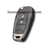 Detalle carcasa flip key repuesto Chevrolet Aveo Cruze 2 botones abrir cerrar encendido llave manual sin presencia