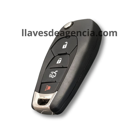 Detalle lateral carcasa flip key repuesto Chevrolet Aveo Cruze 4 botones abatible tipo navaja alta durabilidad