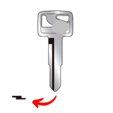 Llave Virgen Motocicleta Honda HO36C 36C HOND-4L Sin Chip Transponder - Bronce Níquel Acabado Latón - Corte Derecho - Compatible Austral HO-36C Alba Y36C JMA HOND-33 - Compra Mínima 5 Piezas