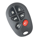 Carcasa control remoto Toyota 6 botones compatible Sienna Tacoma Tundra Highlander Sequoia 2008-2012, cerrar abrir puertas laterales corredizas cajuela pánico, cierre por presión con click sin tornillos, incluye botones de goma