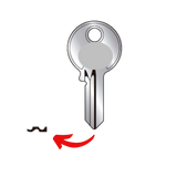 Llave virgen AUSTRAL AU-3A fabricada en bronce con cubierta de níquel, compatible con Austral AU-3A, Alba Y-3A y JMA DIX-6D para candados y cerraduras cilindro, requiere corte por cerrajero profesional