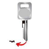 Llave virgen Chevrolet General Motors bronce níquel GGM-64 A64 GM-6 sin chip transponder compatible Silverado Cheyenne Suburban Tahoe Avalanche para cerrajeros profesionales