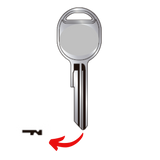 Llave virgen Chevrolet General Motors bronce níquel GGM-65 A65 GM-10 sin chip transponder compatible Silverado Cheyenne Suburban Tahoe Avalanche para cerrajeros profesionales