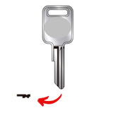 Llave virgen Chevrolet General Motors bronce níquel GGM-66 A66 GM-7 sin chip transponder compatible Silverado Cheyenne Suburban Tahoe Avalanche para cerrajeros profesionales