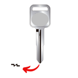 Llave virgen Chevrolet General Motors bronce níquel GGM-88 A88 GM-29D sin chip transponder compatible Silverado Cheyenne Suburban Tahoe Avalanche para cerrajeros profesionales