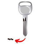 Llave virgen Chevrolet General Motors bronce níquel GGM-93 GM-37 sin chip transponder compatible Silverado Cheyenne Suburban Tahoe Avalanche para cerrajeros profesionales