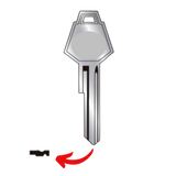 Llave virgen Chrysler bronce níquel CHR-68 A68 CHR-8 sin chip transponder compatible Jeep Dodge Ram para cerrajeros profesionales