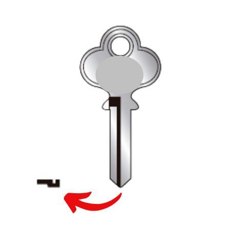 Llave virgen E42H fabricada en bronce con cubierta de níquel para cerraduras residenciales, requiere corte por cerrajero profesional