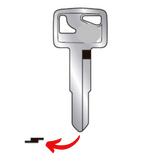 Llave virgen para motocicleta Honda perfil HO36 Y36 HOND-19 fabricada en bronce con cubierta de níquel corte izquierdo, compatible con Austral HO-36 Alba Y36 JMA HOND-19, para cerradura chapa cilindro y candado, compra mínima 5 piezas, venta mayoreo para cerrajeros profesionales