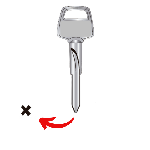 Llave virgen PAPAIZ PA-7X fabricada en bronce con cubierta de níquel, compatible con Austral PA-7X, Alba X7 y JMA PAP-2X para candados y cerraduras cilindro, requiere corte por cerrajero profesional