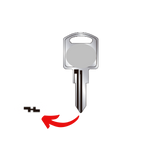 Llave virgen PHILLIPS PH-10 fabricada en bronce con cubierta de níquel, compatible con Austral PH-10, Alba R-76 y JMA PHI-4D para candados y cerraduras cilindro, requiere corte por cerrajero profesional
