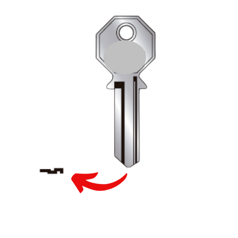 Llave virgen PHILLIPS PH-52 fabricada en bronce con cubierta de níquel, compatible con Austral PH-52, Alba R-52 y JMA PHI-52 para candados y cerraduras cilindro, requiere corte por cerrajero profesional