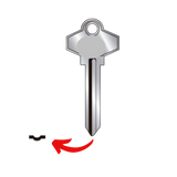 Llave virgen SCHLAGE SC-1 fabricada en bronce con cubierta de níquel, compatible con Austral SC-1, Alba S1 y JMA SLG-1 para candados y cerraduras cilindro, requiere corte por cerrajero profesional