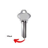 Llave virgen SCHLAGE SC-15 NQ fabricada en bronce con cubierta de níquel, compatible con Austral SC-15 NQ, Alba S15 y JMA SLG-6 para candados y cerraduras cilindro, requiere corte por cerrajero profesional