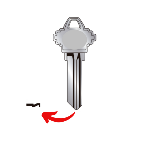 Llave virgen SCHLAGE SC-5 fabricada en bronce con cubierta de níquel, compatible con Austral SC-5, Alba S-5 y JMA SLG-4S para candados y cerraduras cilindro, requiere corte por cerrajero profesional