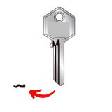 Llave virgen YALE YA-5 fabricada en bronce con cubierta de níquel, compatible con Austral YA-5, Alba Y5 y JMA YA-43D para candados, archiveros y cerraduras cilindro, requiere corte por cerrajero profesional