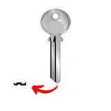 Llave virgen YALE YA-8L fabricada en bronce con cubierta de níquel, compatible con Austral YA-8L, Alba R8L y JMA YA-17D para candados, archiveros y cerraduras cilindro, requiere corte por cerrajero profesional