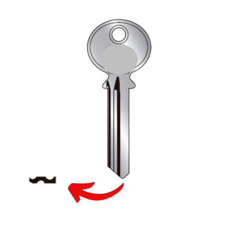 Llave virgen YALE YA-8L fabricada en bronce con cubierta de níquel, compatible con Austral YA-8L, Alba R8L y JMA YA-17D para candados, archiveros y cerraduras cilindro, requiere corte por cerrajero profesional