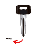 Llave virgen para moto Yamaha con cabeza de plástico YH41P bronce níquel con acabado de latón compatible con múltiples modelos sin chip transponder ideal para cerrajeros y duplicados