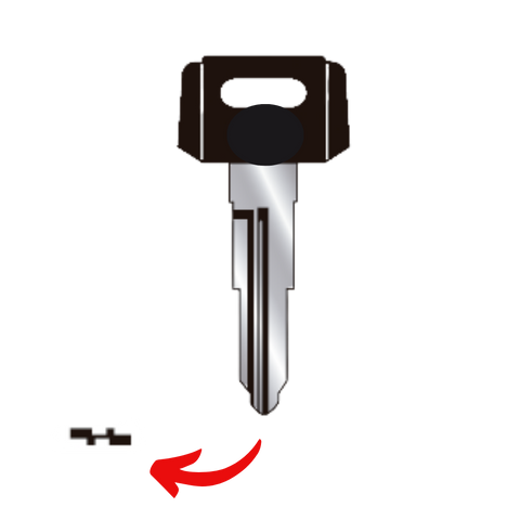 Llave virgen para moto Yamaha con cabeza de plástico YH41P bronce níquel con acabado de latón compatible con múltiples modelos sin chip transponder ideal para cerrajeros y duplicados